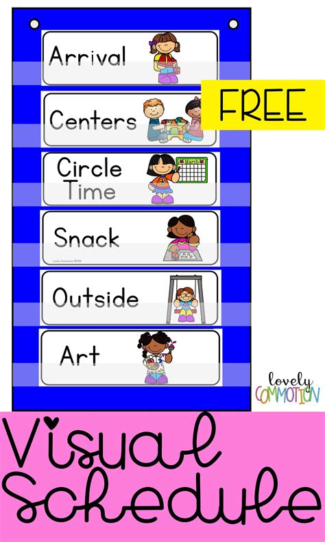 printable visual schedule  preschool printable templates
