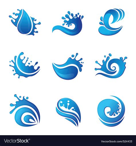 water symbol royalty  vector image vectorstock