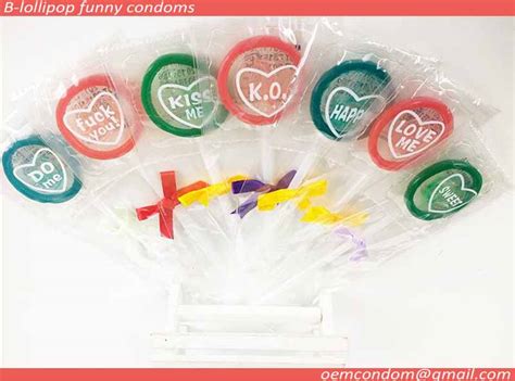 b lollipop funny condoms