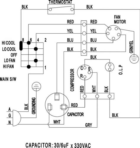 air conditioner wiring diagram  window ac csr carrier split car wiring diagram
