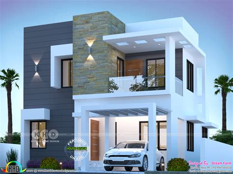 bhk cute modern house  sq ft kerala home design  floor plans