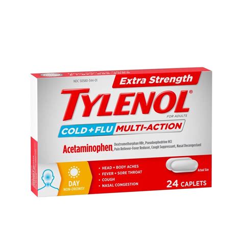 tylenol extra strength cold flu multi action daytime tylenol