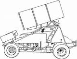 Sprint Dirt Midget Modified Imca Nascar Vectors Clipground Funnies Kart Sprinting sketch template