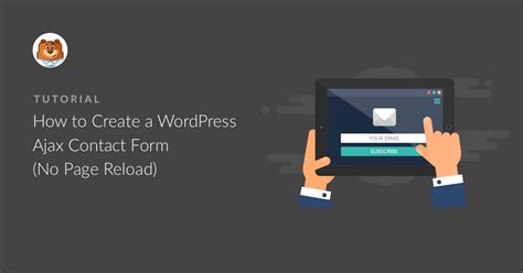 create  wordpress ajax contact form  page reload