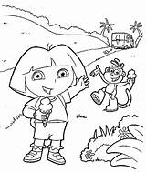 Dora Coloring Pages Boots Explorer Library Clipart Popular Comments Coloringhome Codes Insertion sketch template