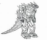 Coloring Godzilla Pages Space Getdrawings sketch template
