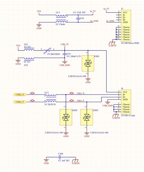usb schematic wiring diagram