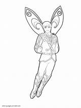 Coloring Pages Barbie Mariposa Printable Girls Fairy Princess sketch template