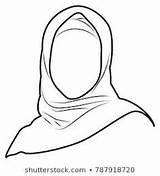 Hijab Vectorielle Enregistrée sketch template