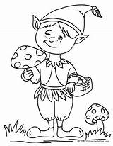 Coloring Pages Elf Boy Colouring Books sketch template