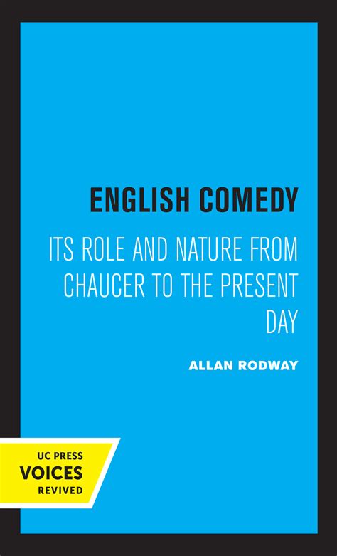 english comedy  allan rodway paperback university  california press