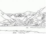 Coloring Mountain Mountains Pages Landscape Scenery Smoky Rocky Arctic Drawing Printable Adult Kids Adults Clipart Book Color Scene Sheets Drawings sketch template
