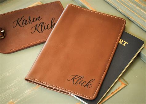 personalized leather passport case leather passport cover