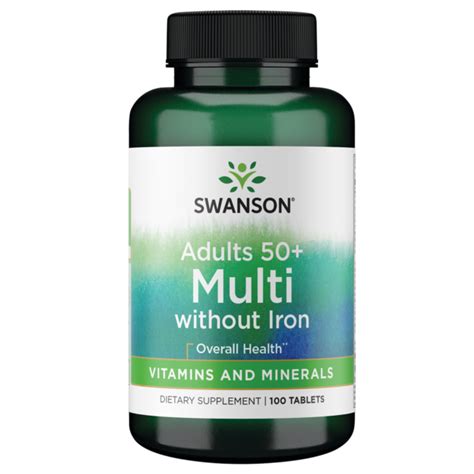 Swanson Geromulti Without Iron Multivitamin For Seniors 100 Tabs
