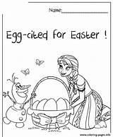 Colouring Frozen Easter Coloring Cited Olaf Egg Pages Anna Printable sketch template