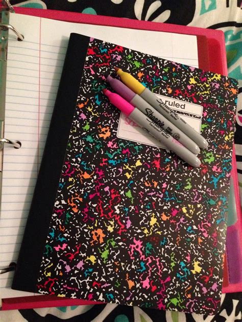 decorate composition notebook  sharpie composition notebook diy