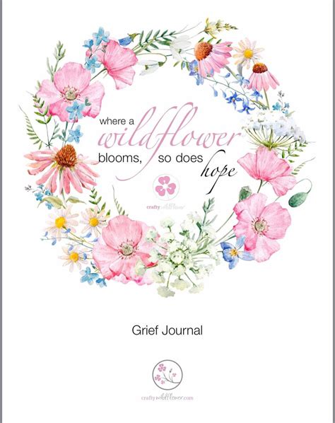 crafty wildflower grief journal crafty wildflower grief