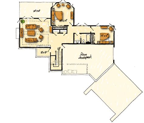 rustic walkout ranch house plan kn architectural designs house plans