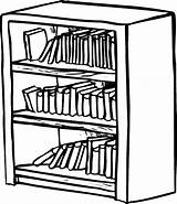 Bookshelf Bookshelves Colouring sketch template