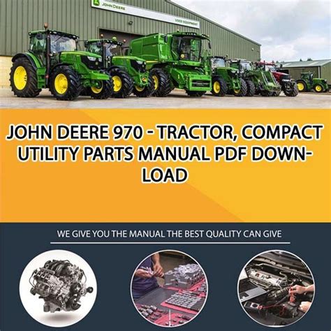 john deere  tractor compact utility parts manual   service manual repair