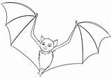 Bat Coloring Pages Cute Halloween Cartoon Vampire Battery Printable Baseball Bats Getcolorings Color Print sketch template