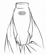 Burqa Veil Burka sketch template