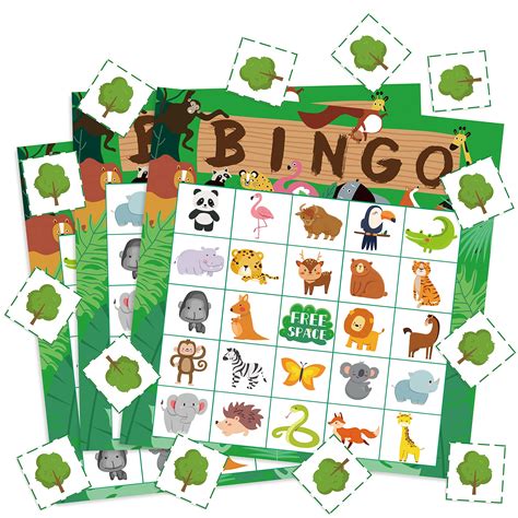 buy watinc pcs jungle animals bingo game tropical summer party games