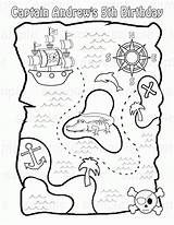Treasure Chest Coloring Pages Printable Pirate Comments Map sketch template