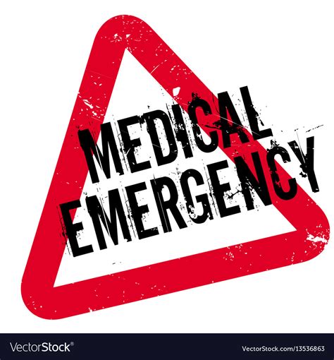 medical emergency rubber stamp royalty  vector image