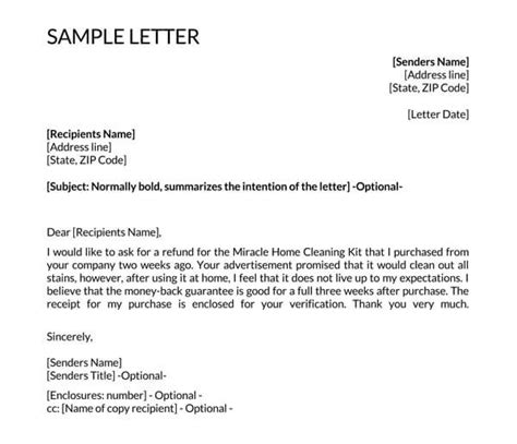 refund letter  customer    letter template collection