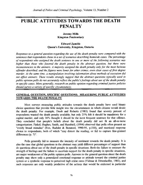 public attitudes   death penalty