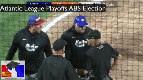 atlantic league automated ballstrike system ejection playoffs edition youtube