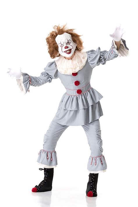 adult men women halloween film it pennywise joker evil clown costume