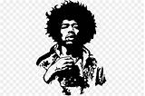 Hendrix Jimi Silhouette Vector Stencil Guitar Library Transparent Experience sketch template