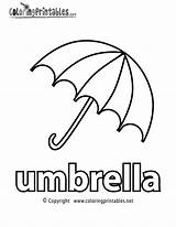 Vocabulary Regenschirm Parasol ähnliche Cubby sketch template
