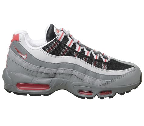 Nike Air Max 95 Trainers Track Red White Grey Black Grey Fog Track Red