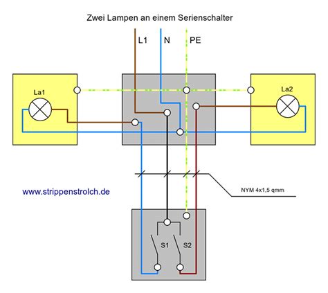 ein schalter zwei lampen schaltplan drei schalter eine lampe