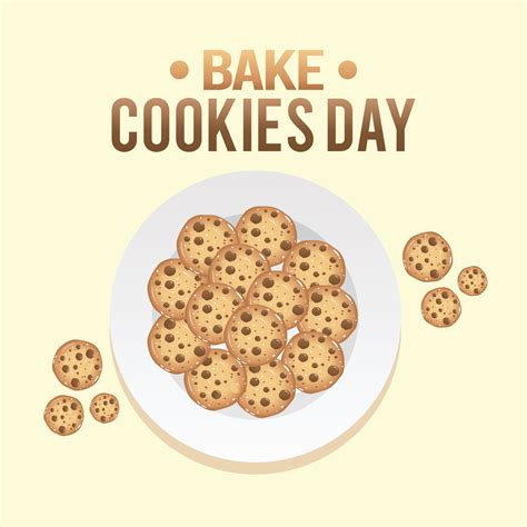 bake cookies day vector illustration  vector art  vecteezy