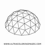 Geodesic Cupola Esagono Geodetica Ultracoloringpages sketch template