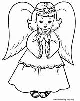 Christmas Coloring Angel Colouring Pages sketch template