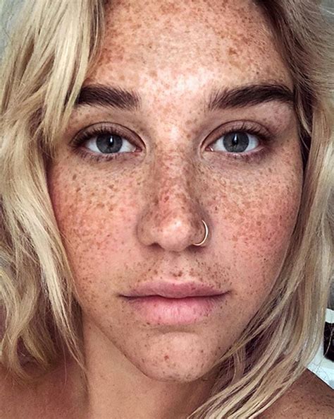kesha shows off her freckles in fresh faced selfie i will love myself