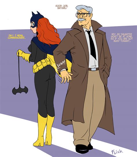 xbooru ass ass smack barbara gordon batgirl commissioner gordon cosplay dc comics father and