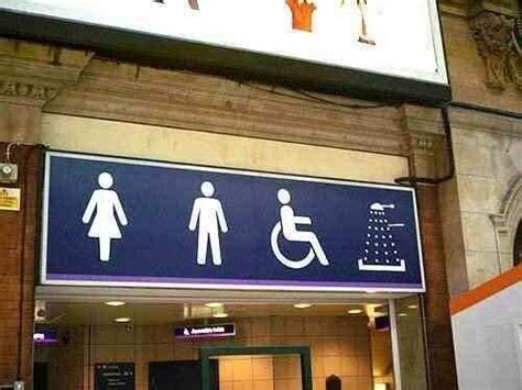 paddington station shower sign   cunningly adapted  include  magnificent dalek