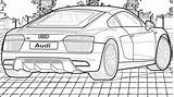 Audi R8 sketch template