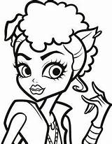 Monster High Coloring Pages Howleen Wolf Drawing Heel Face Wolves Template Printable Drawings Colouring Clipart Characters Draculaura Clipartbest Getdrawings Sheets sketch template
