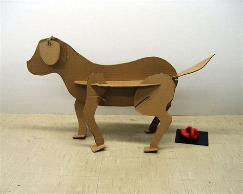 cardboard dog recycled paper art cardboard art cardboard crafts