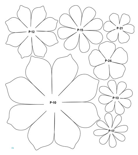 printable paper flower template cut