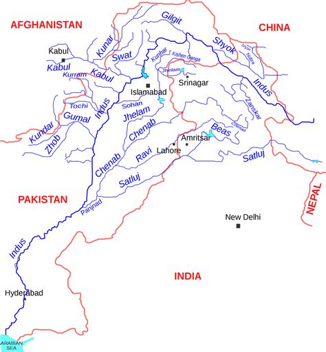 india  pakistan  competing   mighty indus river