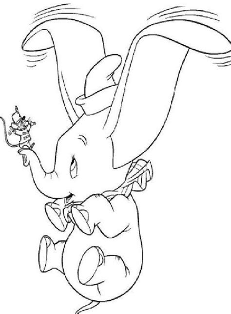 printable cartoon coloring pages dumbo elephant coloring page