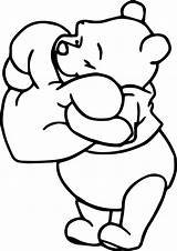 Pooh Winnie Coloring Bear Valentines Pobarvanka Disegni Wecoloringpage Tiernos Colorare Cuore Volk Whinnie Disneys Fáciles Osos Valentin Malvorlagen sketch template